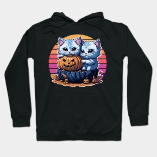 Halloween Kitten Harmony - Twilight Pumpkin Hoodie